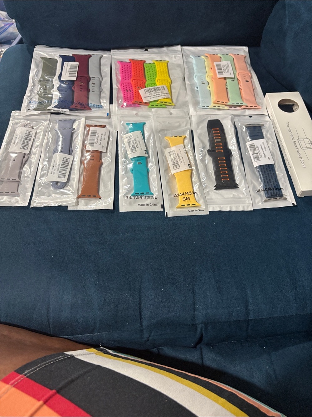 24 Apple Watch-Compatible Silicone and Leather Bands - Multi-Color Set